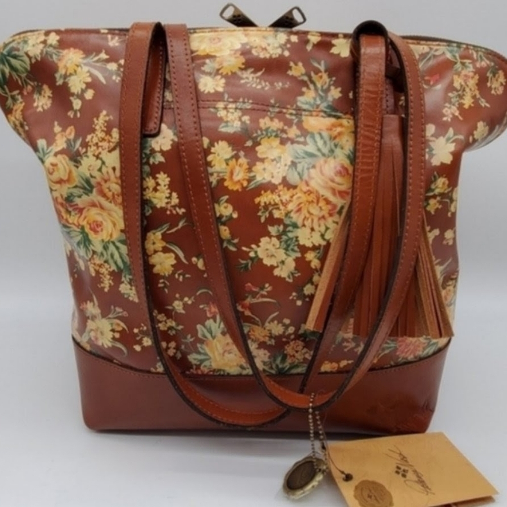 🔥Gorgeous Leather Patricia Nash Rochelle Satchel Shoulder Bag